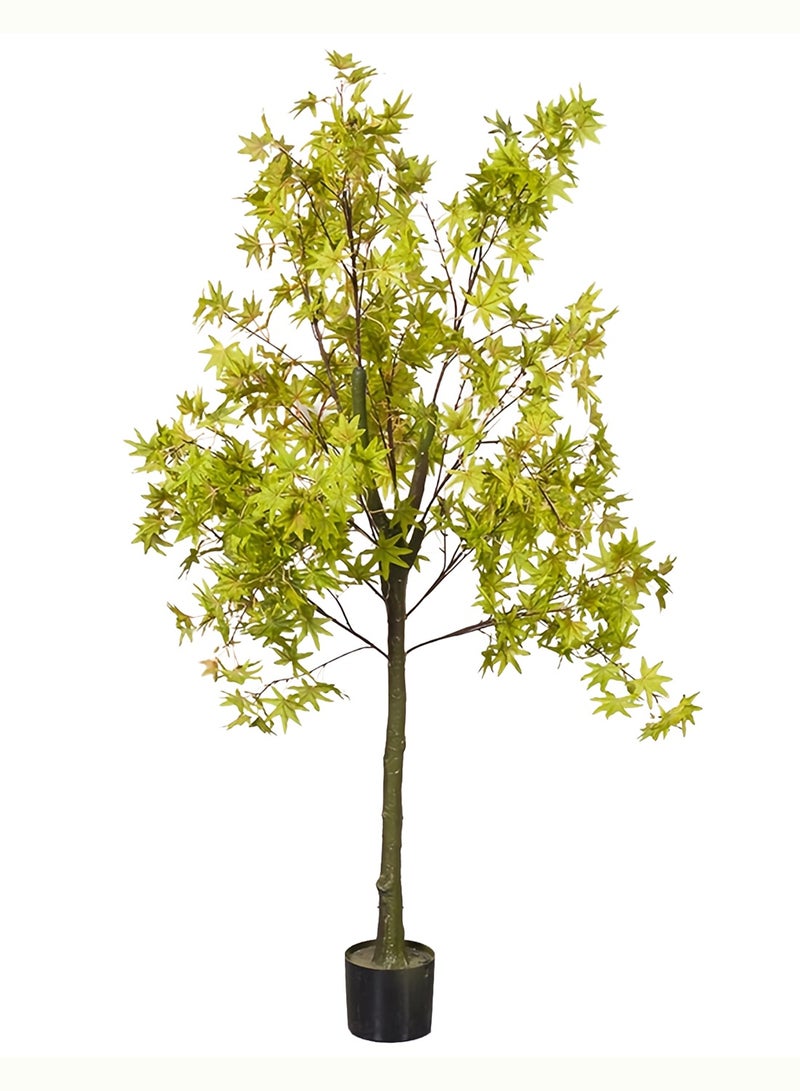 شاربدو شجرة قيقب اصطناعية  بطول 160 سم، لتزيين الحدائق، بأوراق نابضة بالحياة، مزروعة في أصيص، مناسبة للمنازل والمكاتب والديكورات التجارية، لا تحتاج إلى ري. - Image 2